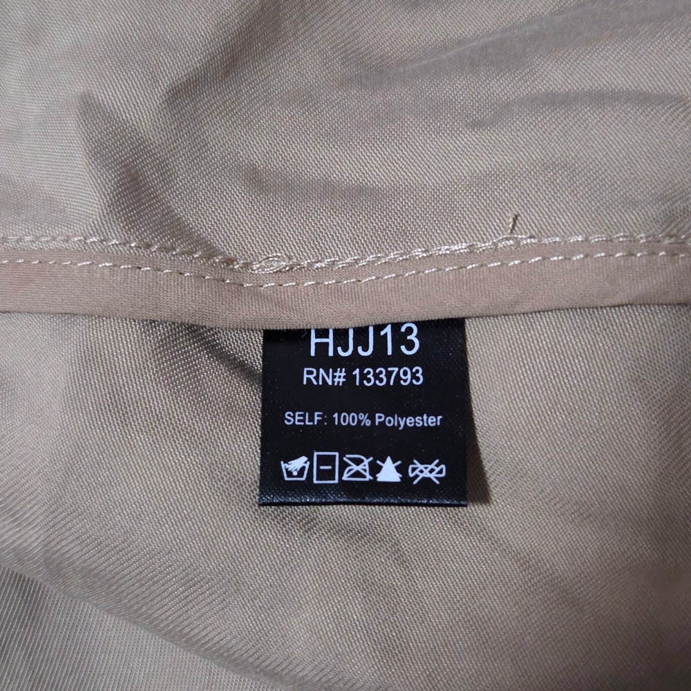 POL Anthropologie Womens Lace Up Back Trench Coat‎ Taupe Double Breasted Medium - Picture 8 of 9
